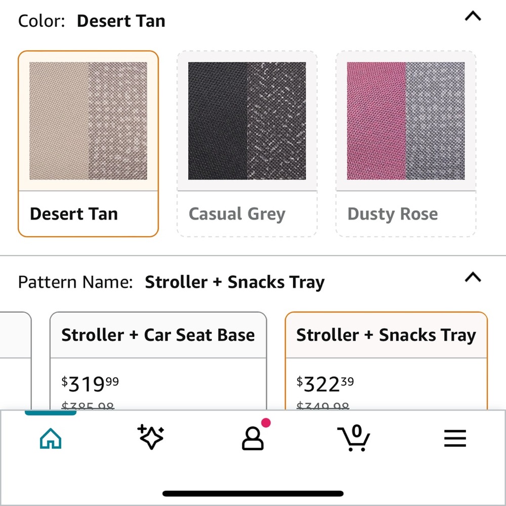 Evenflo car seat and stroller